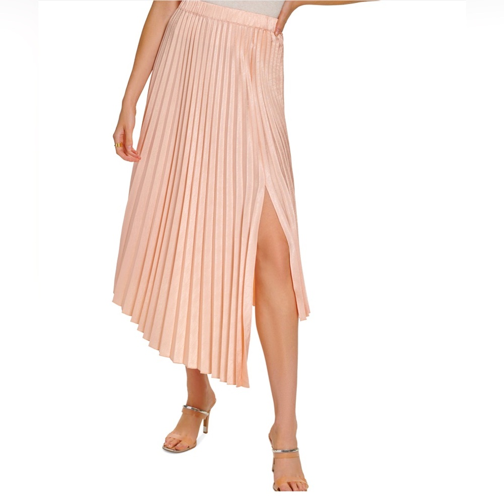 Dkny Pleated Asyetric Idi Skirt